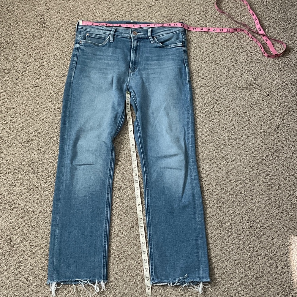 MOTHER the mid rise Dazzler ankle fray. Wash, Dropping In. Size 29